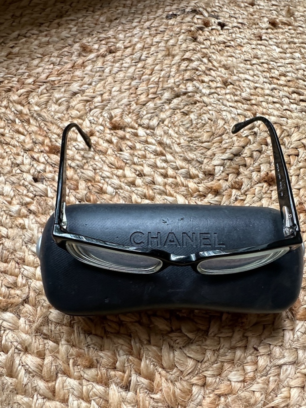 Chanel black reading glasses w rhinestones CCs - Picture 2 of 9